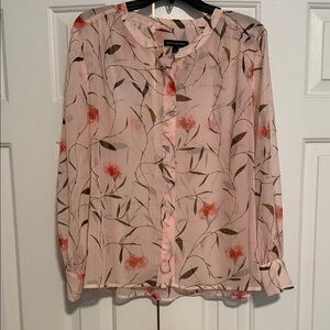 Banana Republic Pink Floral Blouse